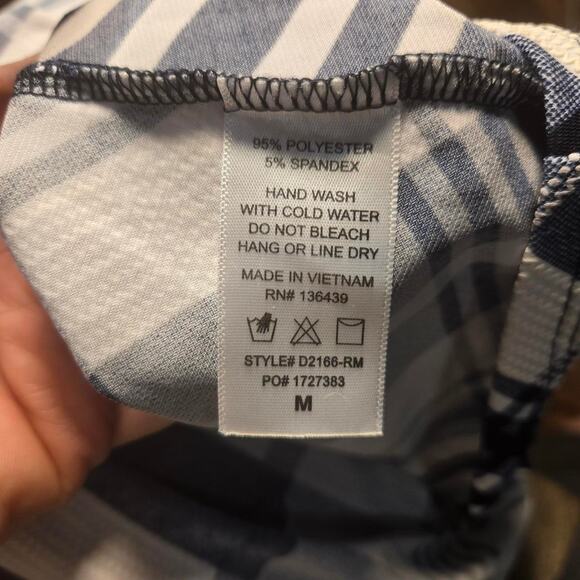 Sjs navy blue & white plaid dress size medium - Picture 5 of 6